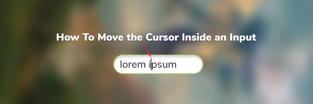 How To Move the Cursor Inside an Input Article Featured Image